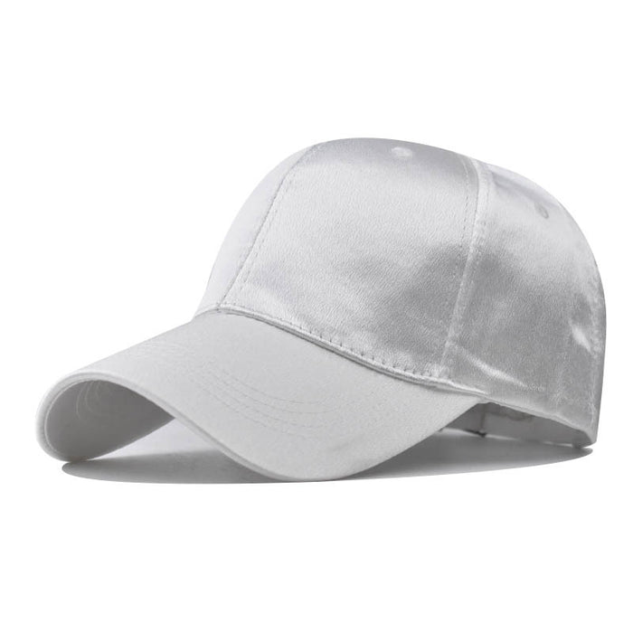 Wholesale Bright colored light plate baseball cap, silk duck tongue cap, baseball cap