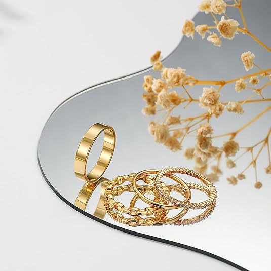 Wholesale New stacked zircon double loop ring with niche design, cross chain knot winding index finger ring set