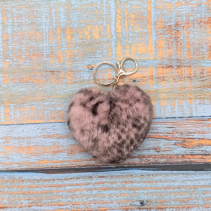 Wholesale Love Heart Plush Peach Heart Keychain Car Keychain Bag Plush Pendant