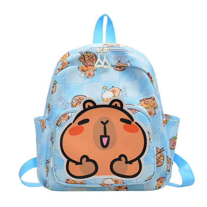 Wholesale New children's backpack with large capacity printed backpack to reduce weight