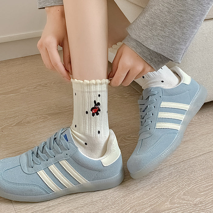 Wholesale Socks cartoon teddy bear mid tube socks thin and cute pile socks