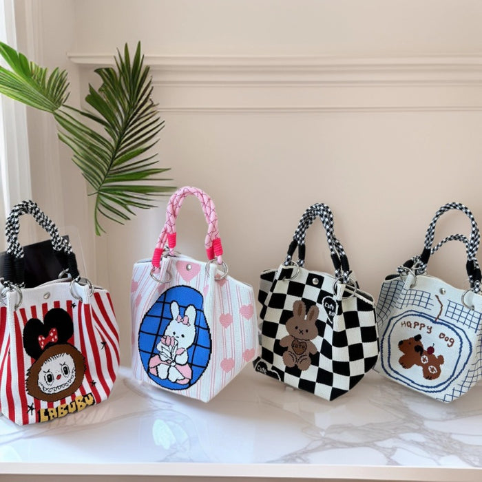 Wholesale Cartoon knitted bag large capacity vegetable basket