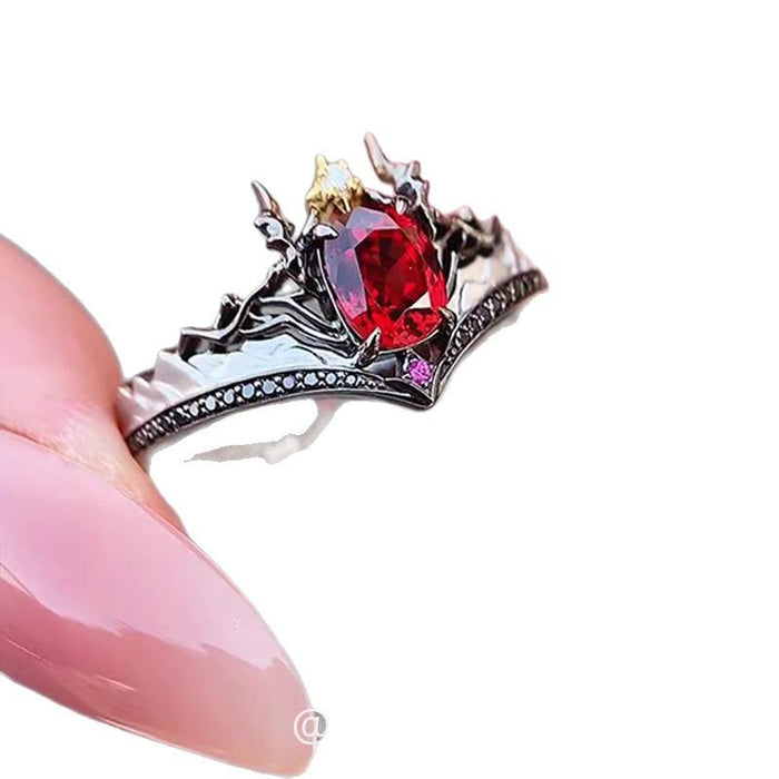 Wholesale Vintage Red Sparkling Diamond Ring