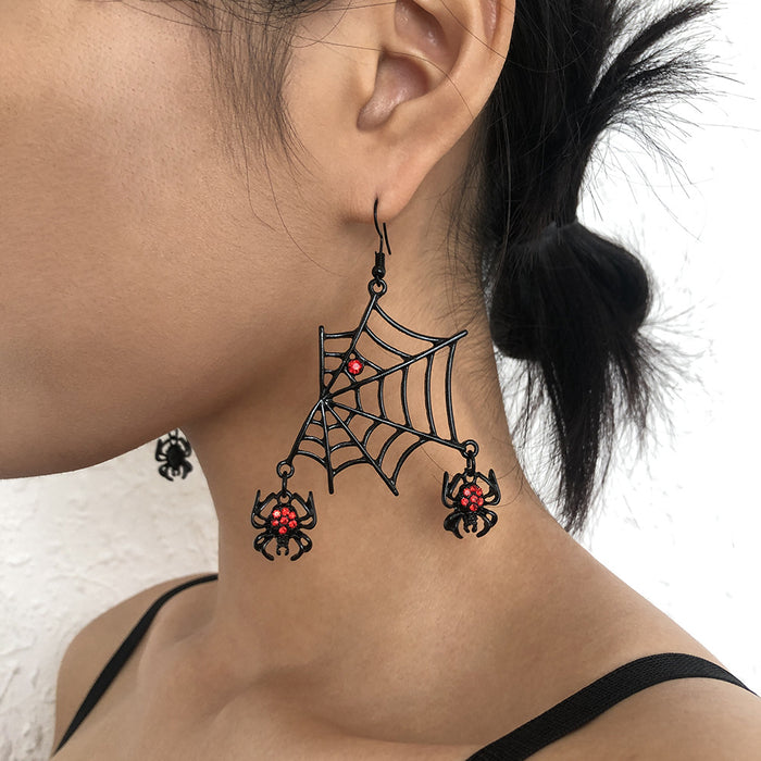 Wholesale Alloy Halloween Spider Earrings JDC-ES-QianDi003