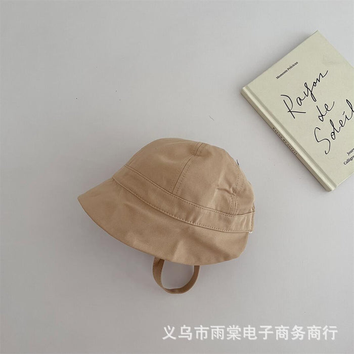 Wholesale children's solid color concave fisherman hat baby sun protection hat