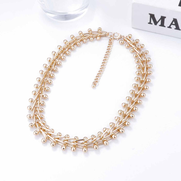 Wholesale horseshoe buckle design women's metal chain clavicle chain