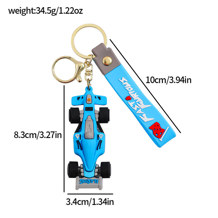 Wholesale Cartoon Racing Car Model Keychain Backpack Pendant Doll Keychains