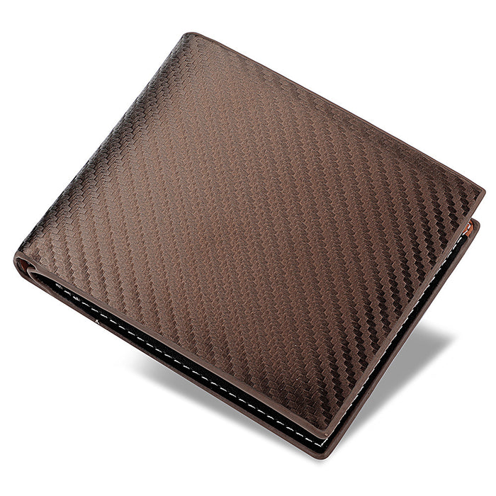 Wholesale Carbon Fiber Wallet Men's Card Holder Integrated Zipper Horizontal Money Clip