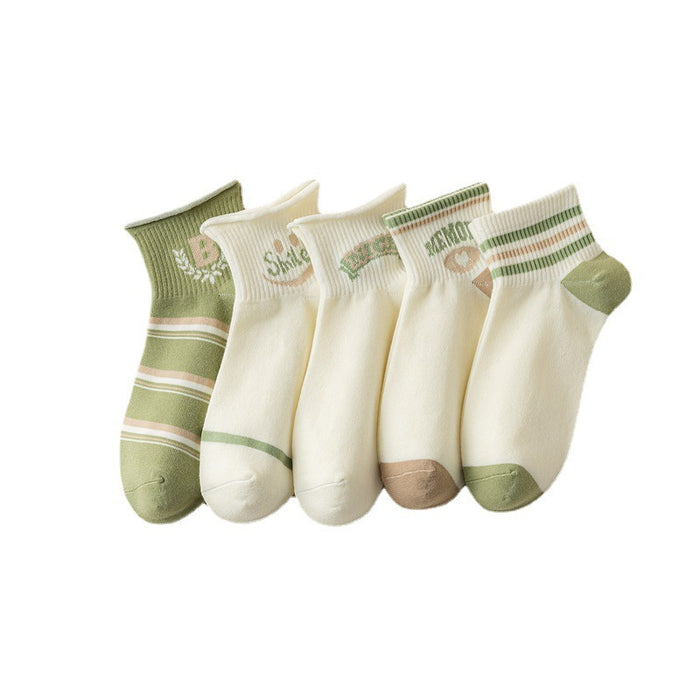 Wholesale Combed cotton short tube women's socks with new rolled edge and loose mouth socks