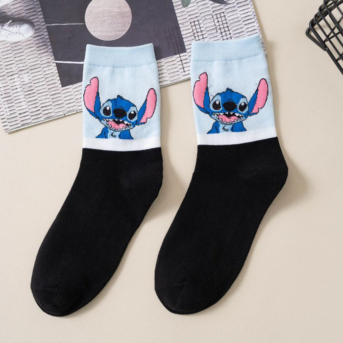 Wholesale New socks with a cute cartoon cartoon cartoon style, women's socks in the middle tube, long tube socks