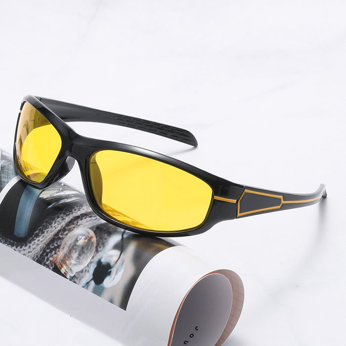 Wholesale Night anti glare yellow film highlights night driving night vision mirror, driver polarizing mirror, sunglasses