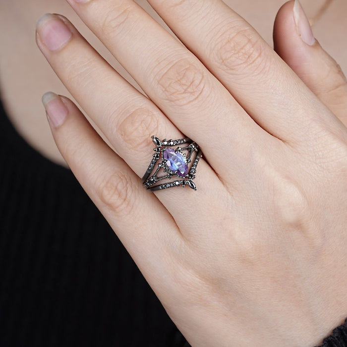 Wholesale Vintage three-piece ring set Black Warrior jewelry