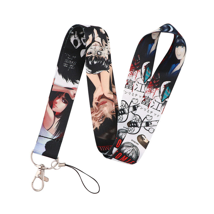 Wholesale Horror and thriller themed long phone lanyard with chest strap