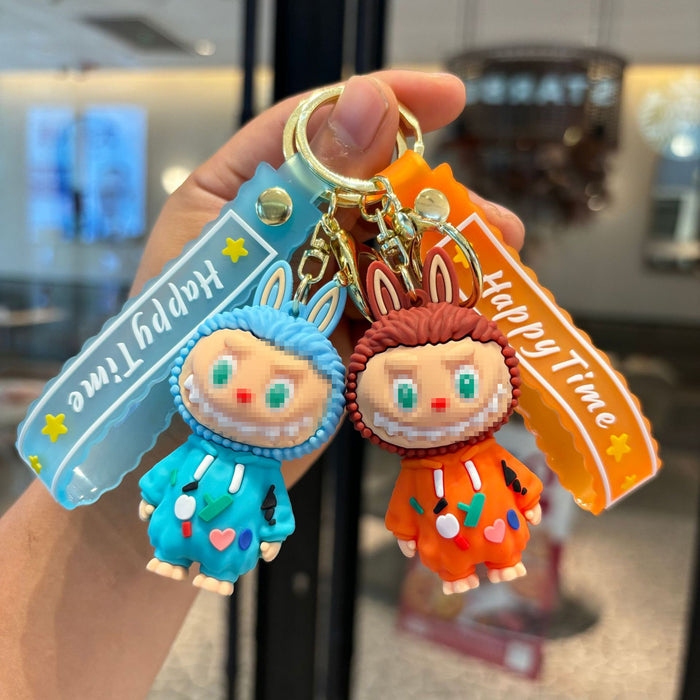 Wholesale Cartoon pajamas little sheep keychain doll pendant car key chain exquisite small pendant