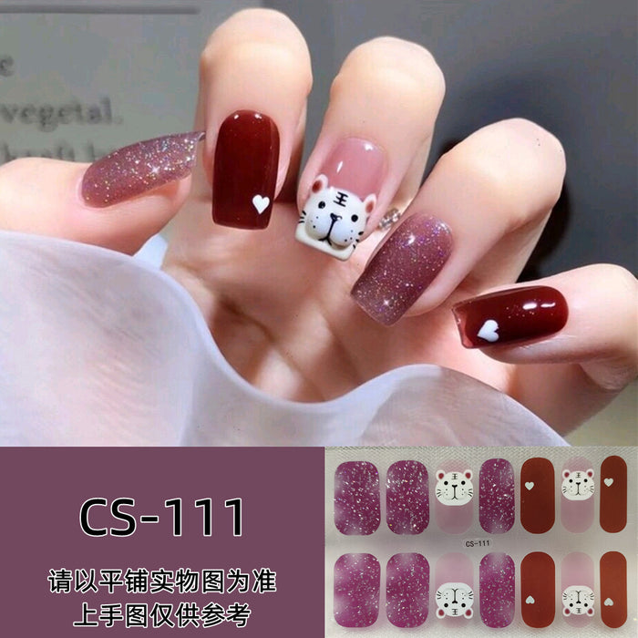 Wholesale No-bake Gel Waterproof Long-lasting 3D Nail Stickers JDC-NS-ARS003