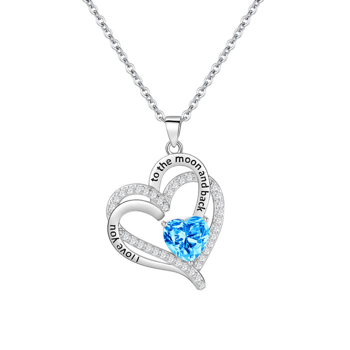 Wholesale Heart Pendant Necklace Eternal Love Double-layer Love Heart-shaped Necklace