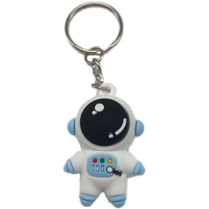 Wholesale Cartoon astronaut keychain 3D astronaut rainbow figurine pendant backpack pendant keychain accessory