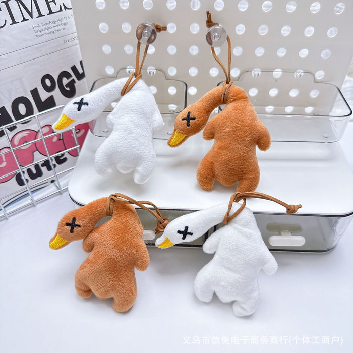 Wholesale Roast Duck Squeaky Pendant Big Goose Doll Bag Pendant Student Gift Lanyard Pendant Doll Batch Goods
