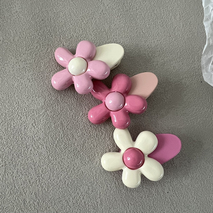 Wholesale pink niche flower hair clip bangs forehead clip hair accessories hair accessories