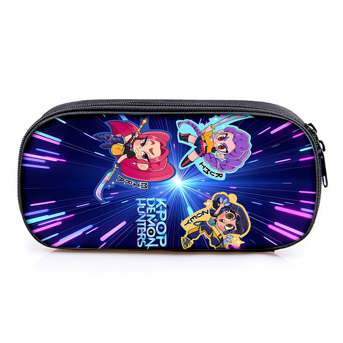 Wholesale K-POP Printed pencil case,  primary and secondary school stationery bag