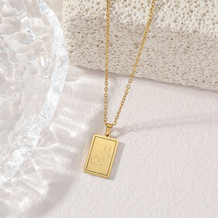 Wholesale New stainless steel necklace pendant with geometric simplicity and high-end feel. Titanium steel necklace does not fade. Jewelry