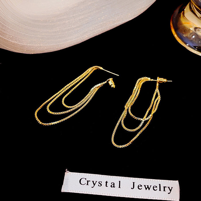 Wholesale Personalized fashion temperament, snake bone chain, trendy tassel earrings, earrings, pendants, high-end feel