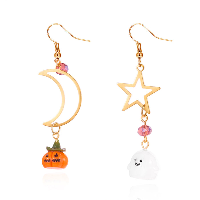 Wholesale  earrings funny pumpkin moon star pendant ear hook ear jewelry accessories