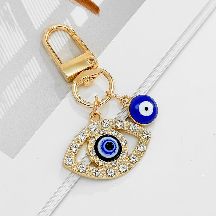 Wholesale Devil Eye Keychain Blue Eyes Oil Dripping Keychain