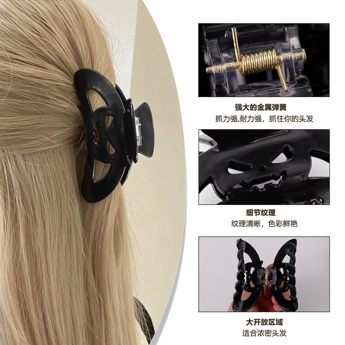 Wholesale Chic Hair Clips Black Magic Hat Pumpkin Skull Shark Claw Gripper Hair Accessories