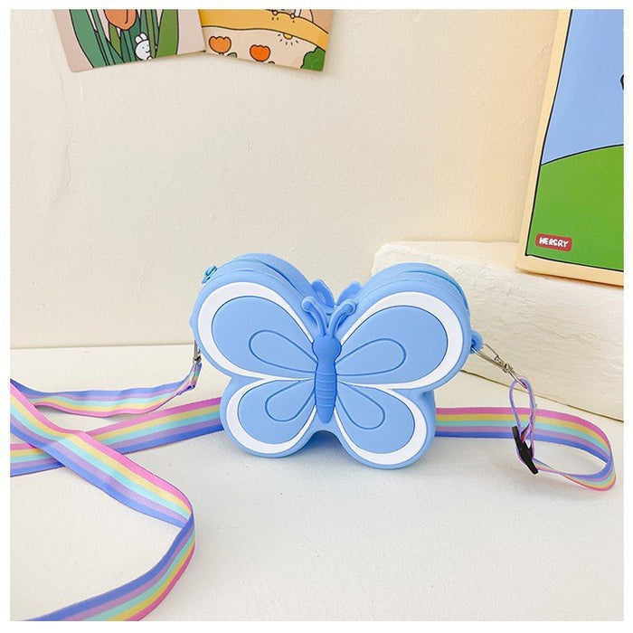 Wholesale Butterfly Silicone Children' s Crossbody Bag Chic Fashion Accessory MOQ≥3
