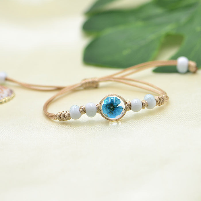 Wholesale Ball Dried Flower Plant Real Flower Bracelet