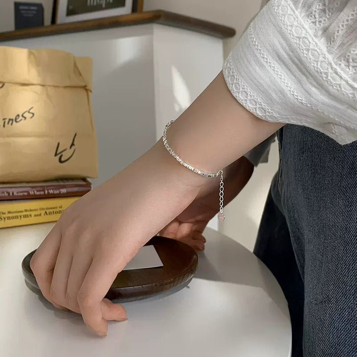 Wholesale Broken silver bracelet, fine natural pearl bracelet, ladies' pure silver bracelet