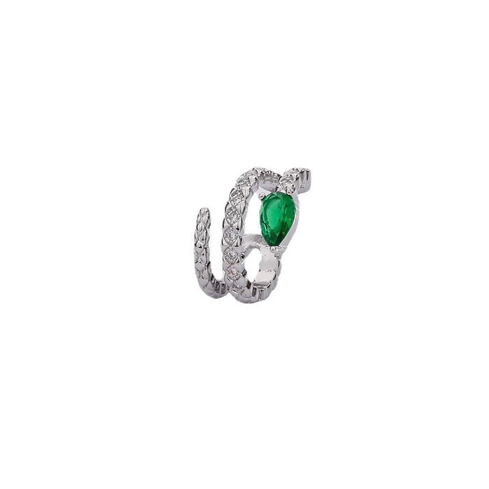 Wholesale snake-shaped ear clip ear bone clip multi-layer design without pierced full diamond zircon earrings