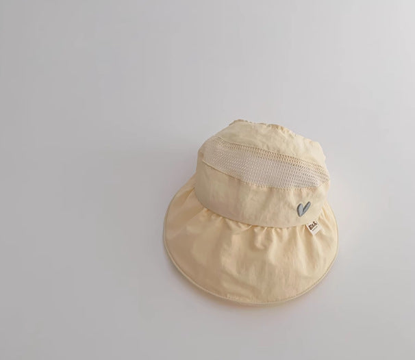 Wholesale Hat, empty top hat, children's thin design, quick drying, breathable large eave sun hat, sun protection hat, sun hat