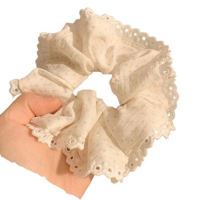 Wholesale Lace Wave Dot Large Bowel Ring Head Large Hair Accessories