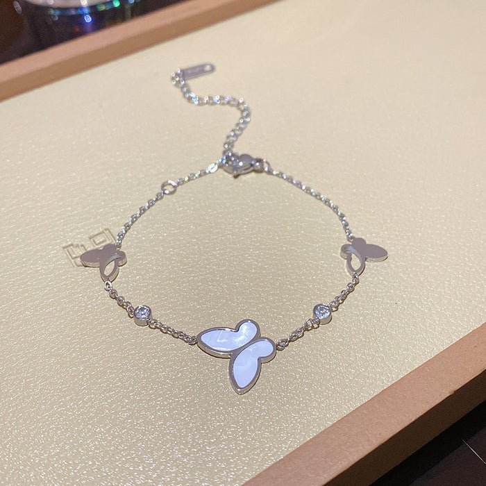 Wholesale stainless steel bracelet double-layer folded to wear