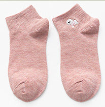 Wholesale Socks Short Socks Thin Cotton Embroidered Cartoon Boat Socks