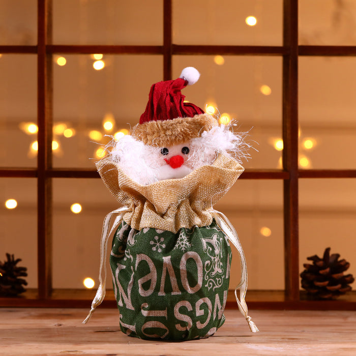 Wholesale Christmas Neck Gift Bag Happy Decal Flower Handbag Candy Bag Cartoon Children' s Handbag Apple Bag Gift Bag