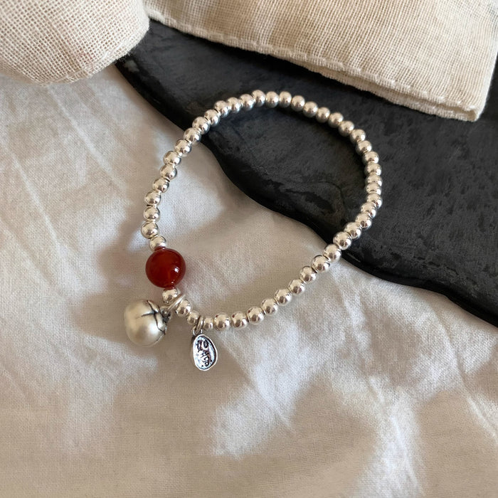 Wholesale Pure silver bracelet, bead, niche temperament, versatile accessory