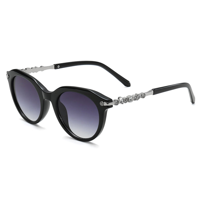 Wholesale Round frame diamond leg sunglasses, sun shading sunglasses