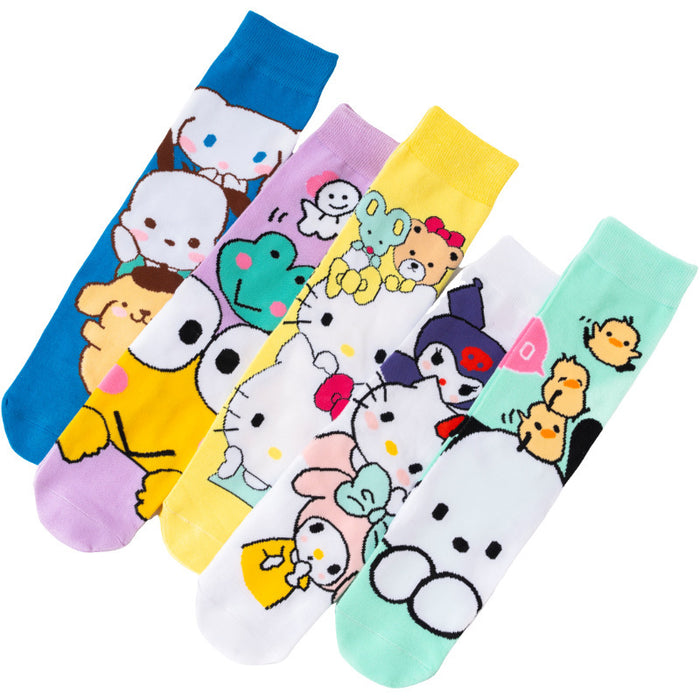 Wholesale Cute cat socks with anime theme for all four seasons