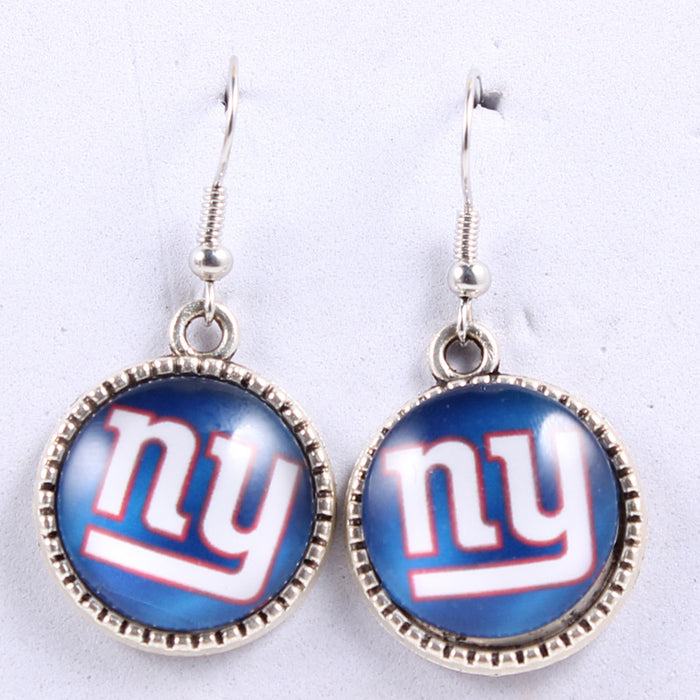 Wholesale Football team earrings jewelry cowboy pirate steel
