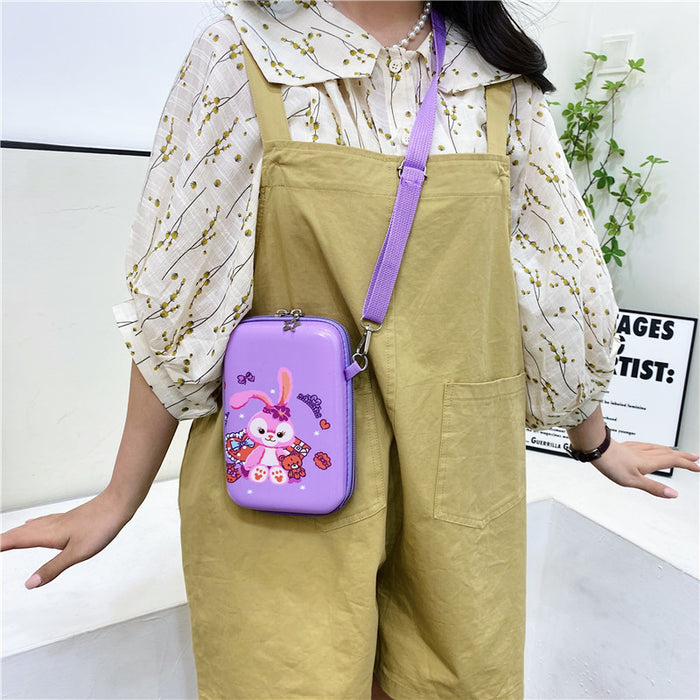 Wholesale New zero wallet hard shell box bag, cute girl crossbody bag, outdoor leisure phone bag, parent-child children's bag