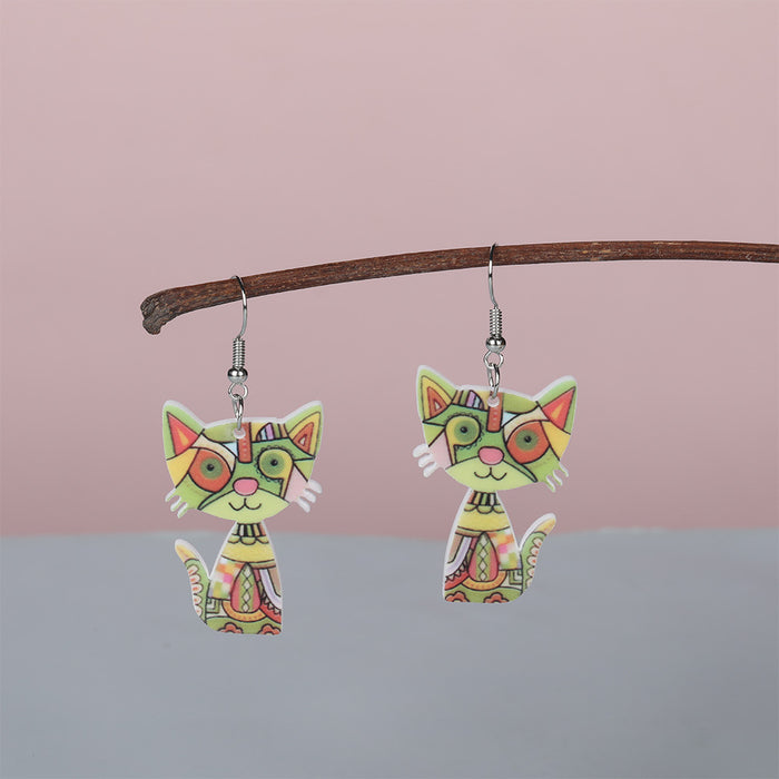 Wholesale Cute Cartoon Cat Earrings
