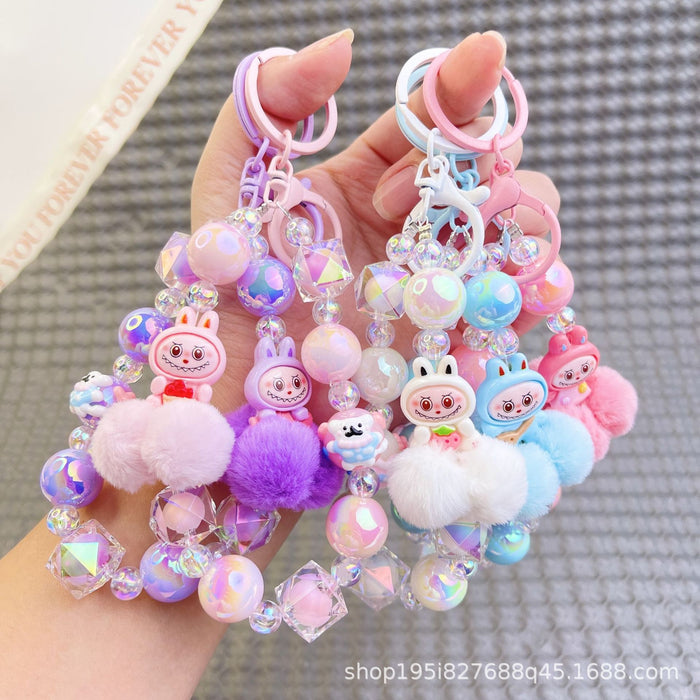 Wholesale Cartoon Pom-Pom Phone Charm Keychain