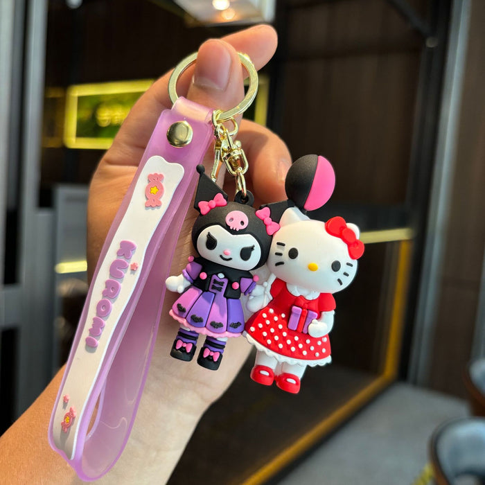 Wholesale 2pcs Cute Cartoon Silicone Keychain Gift Car Key Accessory