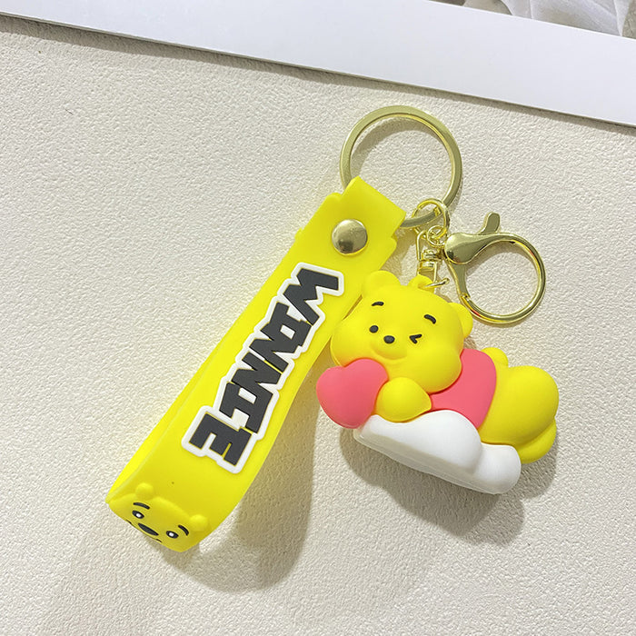 Wholesale Cute PVC honey bear keychains