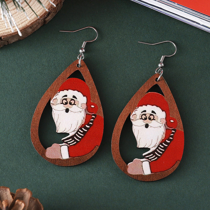 Wholesale Christmas Santa Elk  Pendant Earrings