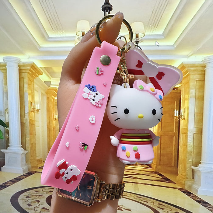 Wholesale  Cat Keychain   Cartoon  key chain Bag Car Key Pendant Couple  Small Gift