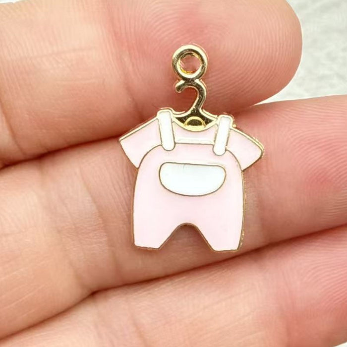 Wholesale 10pcs Baby clothes,  baby bottle,  little feet DIY alloy oil drop earrings,  pendant keychain